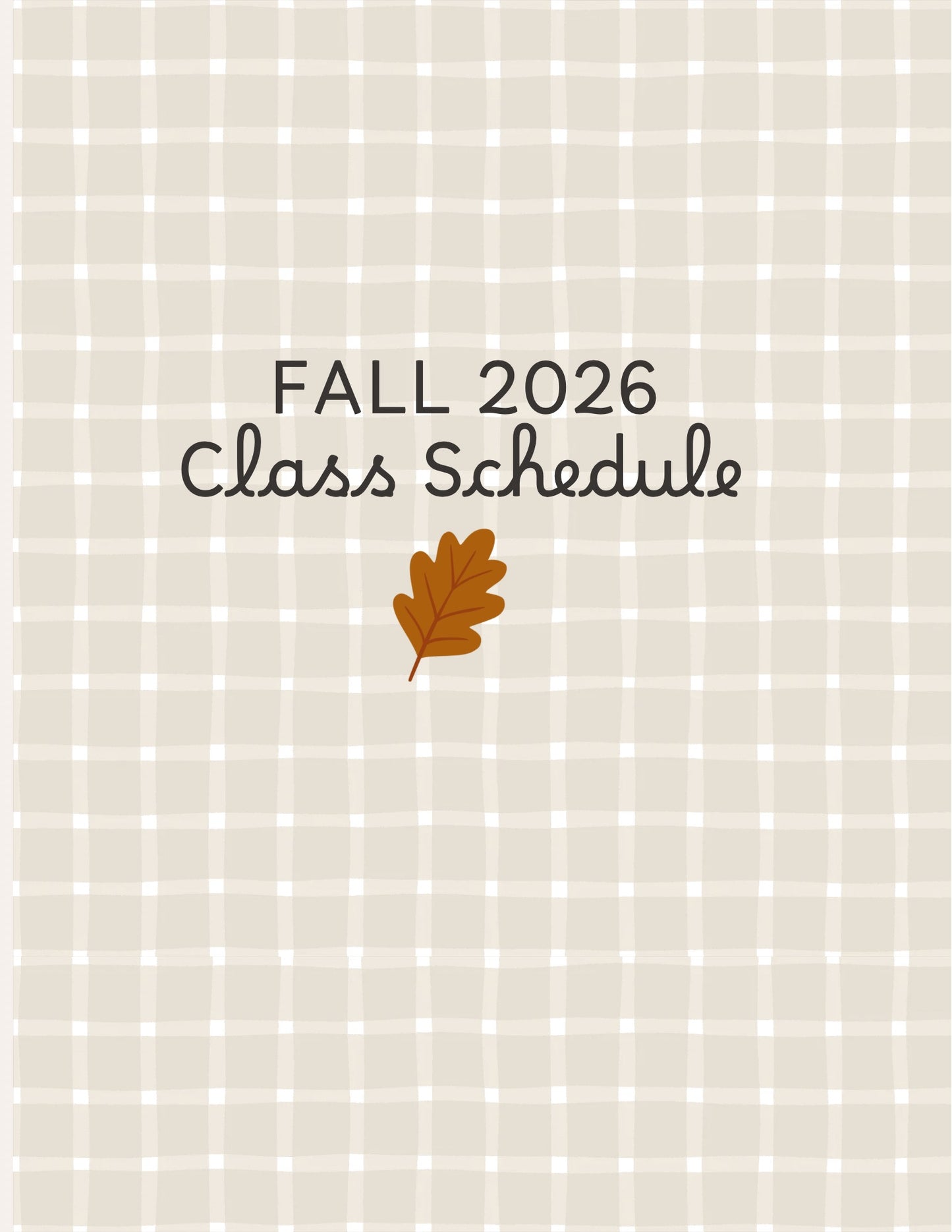 Fall 2026 Kids & Teens Classes